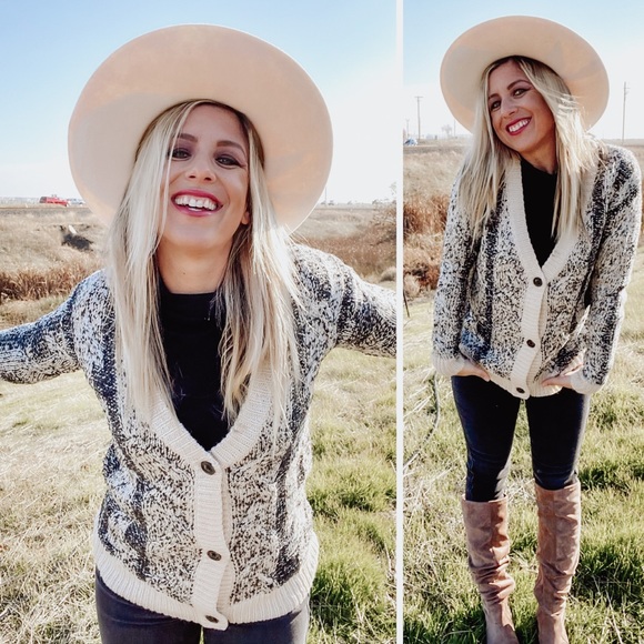 NEW SPECKLED FRONT GRANDPA CARDIGAN - Picture 8 of 12